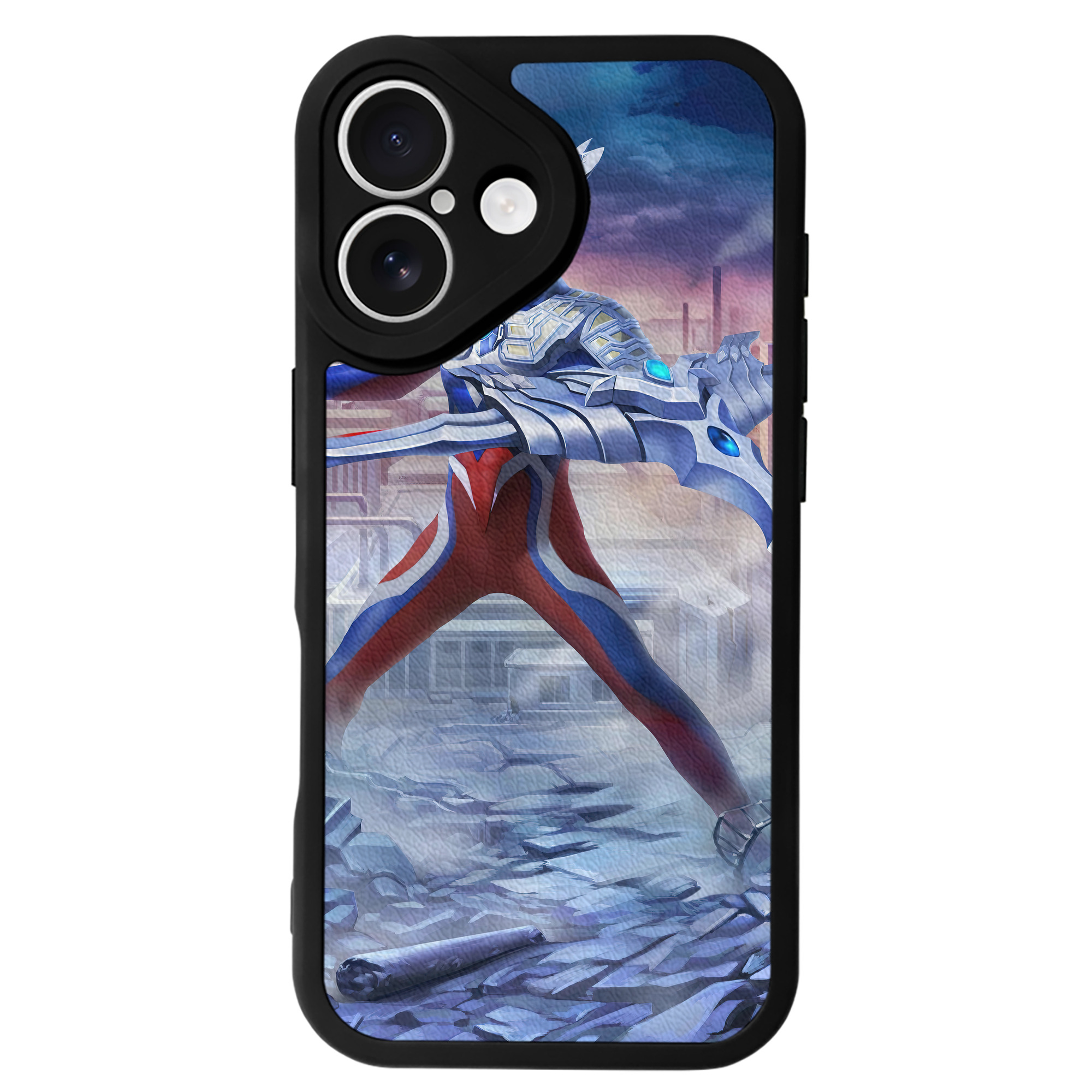 （画像用） ウルトラマン Ultraman 【iPhone 16シリーズ対応】シリコンスマホケース（レザー調） 材質：シリコン